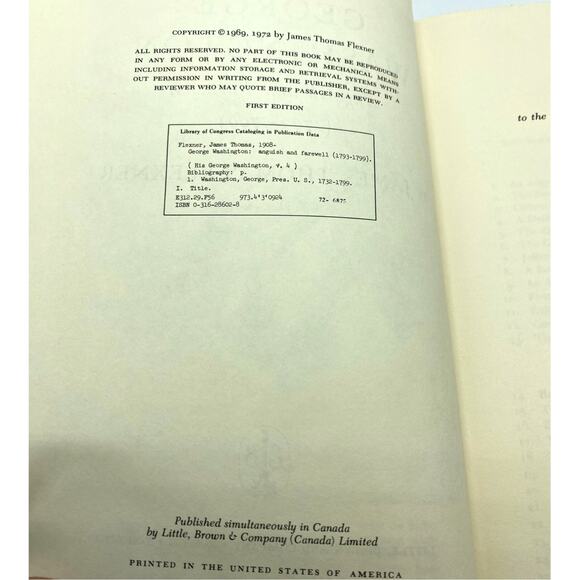 First‎ Edition George Washington Anguish and Farewell by James Thomas Flexner - Picture 8 of 8